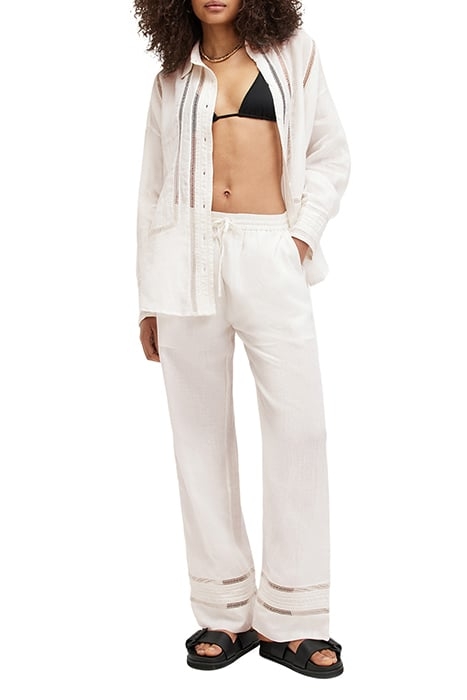 JADE LINEN TROUSER ECRU WHITE 2