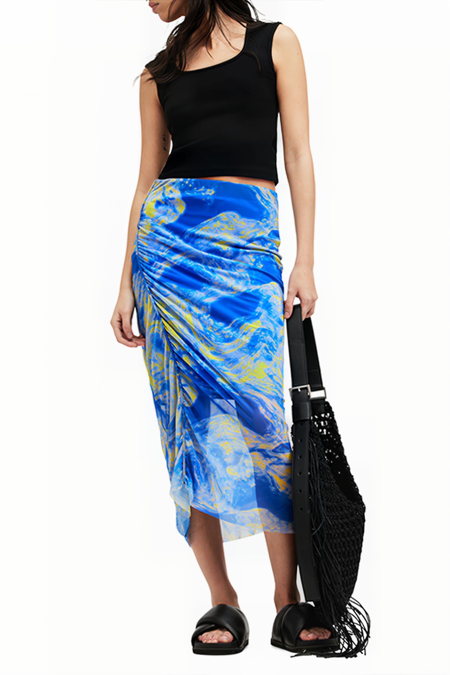 NORA INSPIRAL SKIRT ELECTRIC BLUE 5