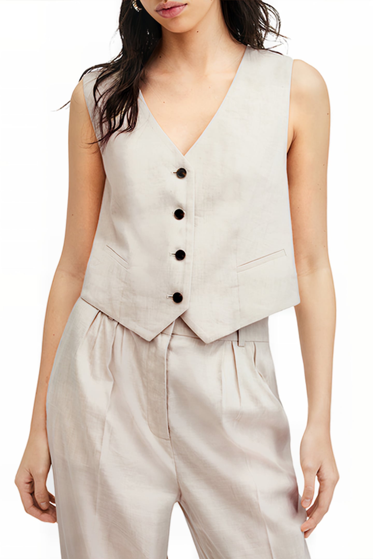 WHITNEY WAISTCOAT NEUTRAL BEIGE 1