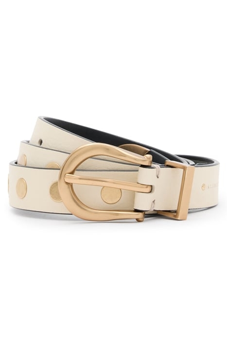 MICHAELA STUD BELT WHITE/WARM BRASS 1