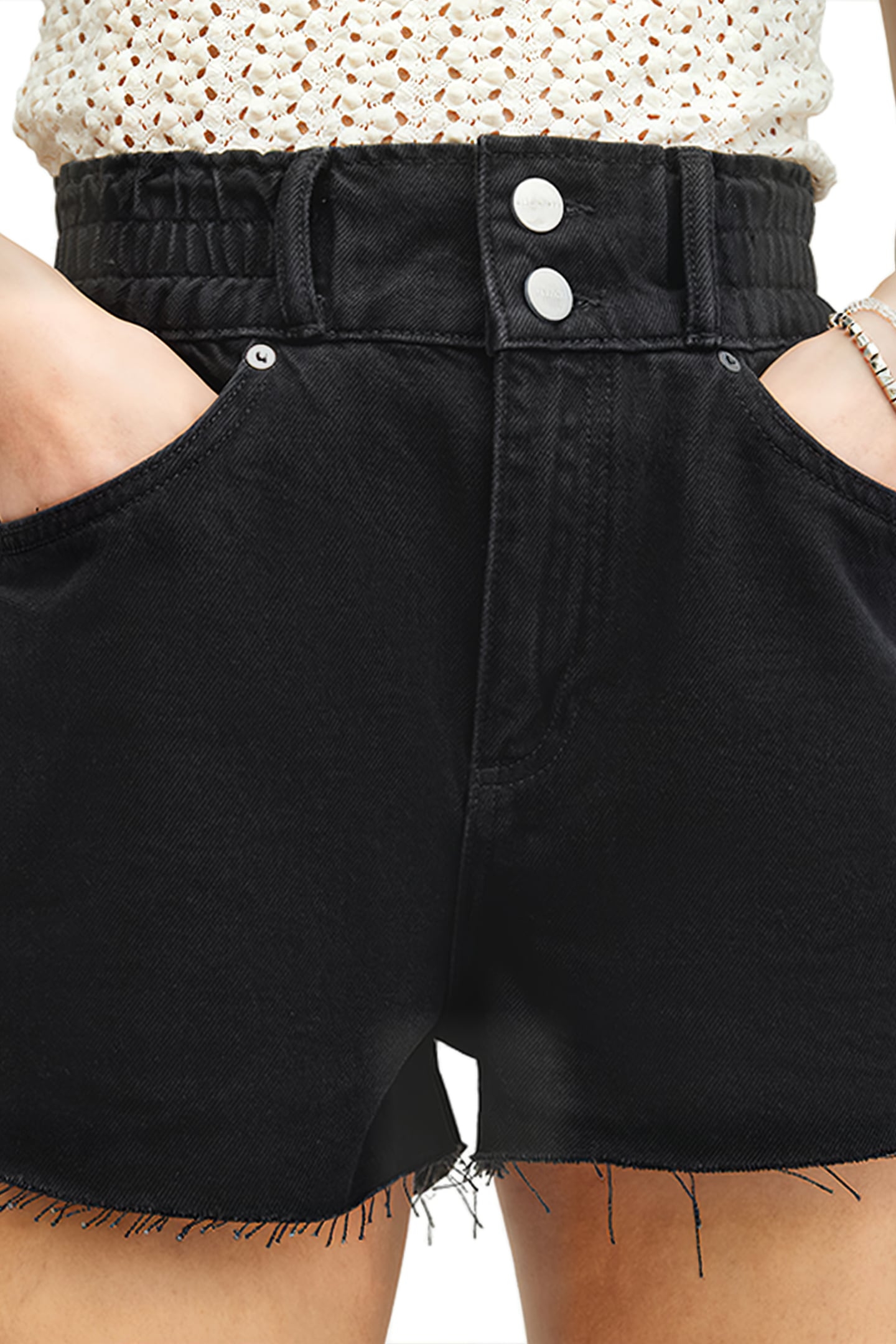 HAILEY DENIM SHORT WASHED BLACK 6