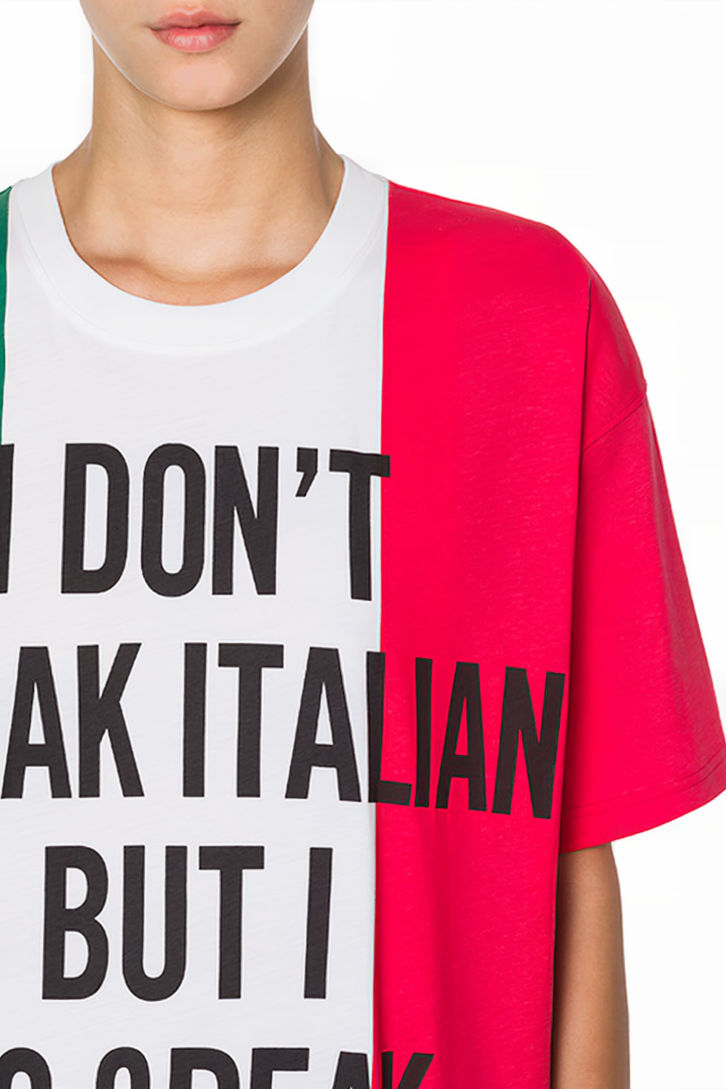 ITALIAN SLOGAN JERSEY T-SHIRT MULTICOLOR 4