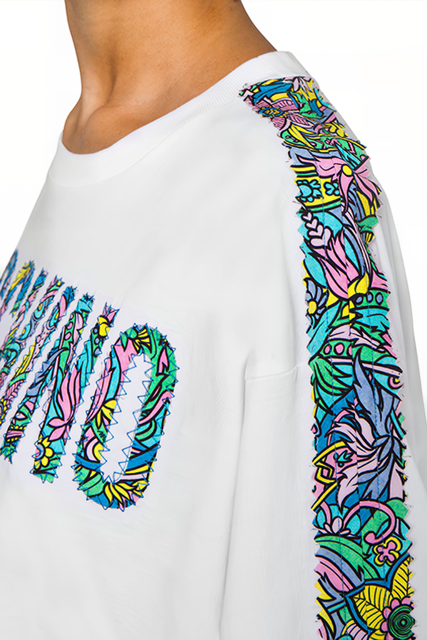 RETRÒ FLOWERS LOGO JERSEY T-SHIRT WHITE 4