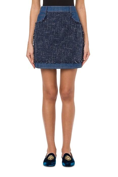 DENIM MINISKIRT AND CONTEMPORARY MAT MAT BLUE 1