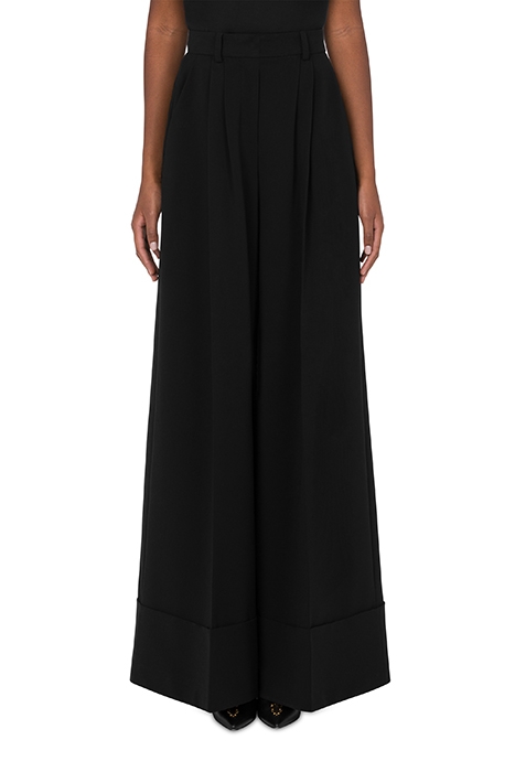 PALAZZO TROUSERS IN CREPE BLACK 1