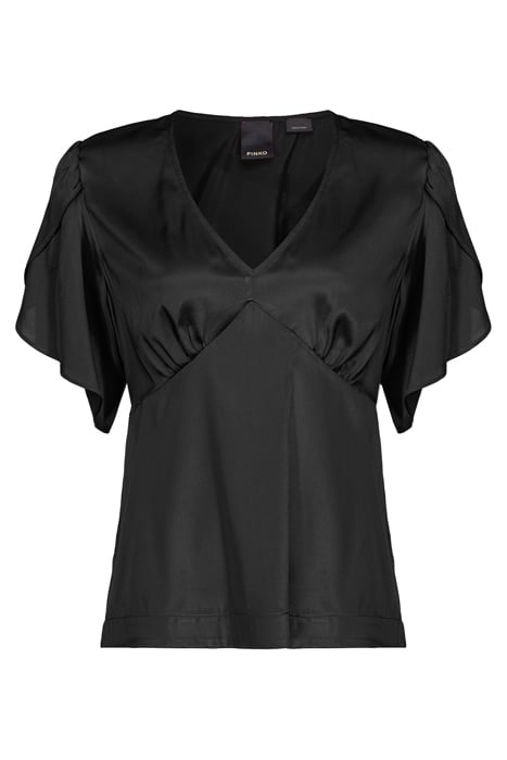 WILLIAMSON BLUSA SATIN STRETCH BLACK 1