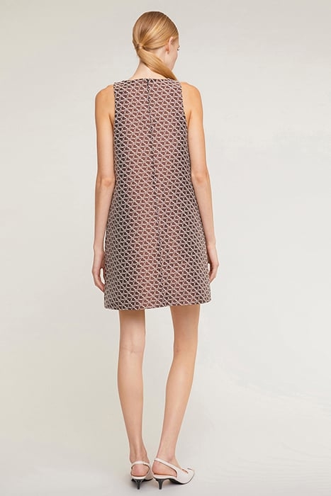 DOUBLE LOVE PATTERNED JACQUARD DRESS NATURAL 2