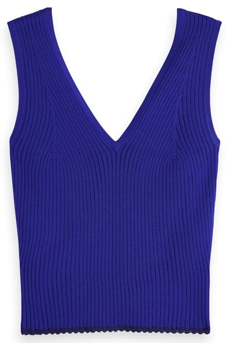 TIE BACK KNITTED TANK ELECTRIC BLUE 1