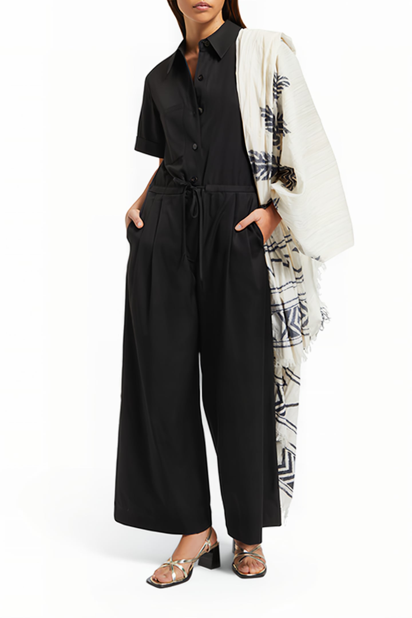 WIDE LEG JUMPSUIT EVENING BLACK 5