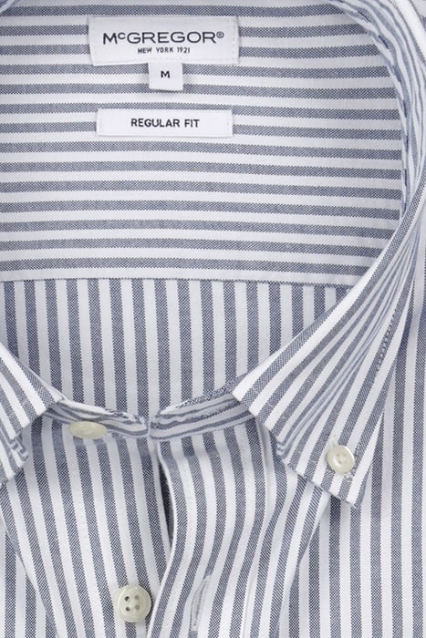 SRETCH OXFORD SHIRT BIG STRIPE NAVY 4