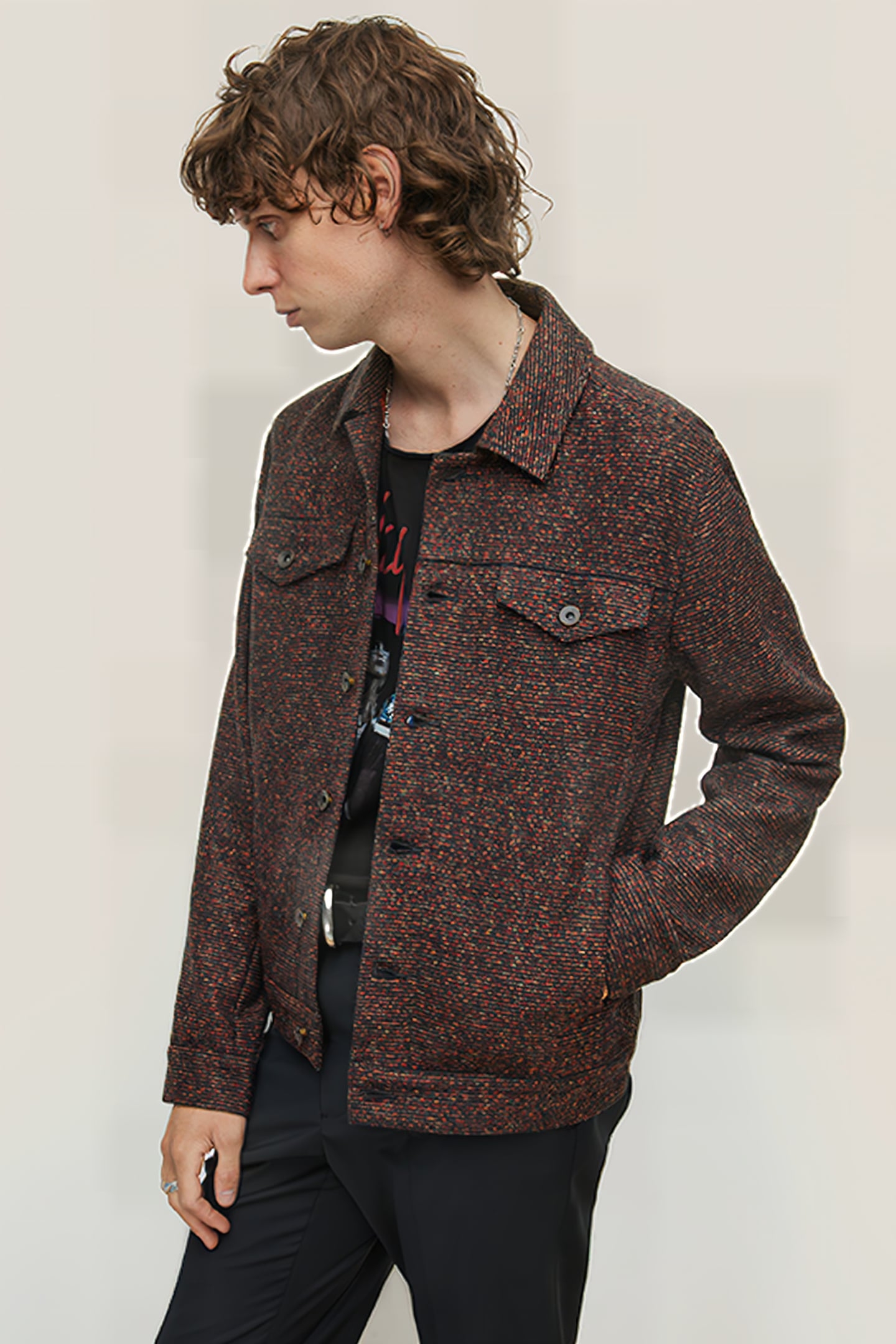 EVANS TRUCKER - MODERN TRUCKER JACKET SH RED RUM 1