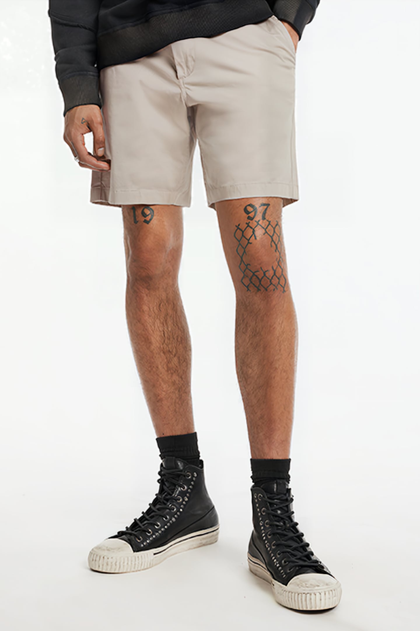 JOHNNY FLAT FRONT SHORTS FOSSIL GREY 1