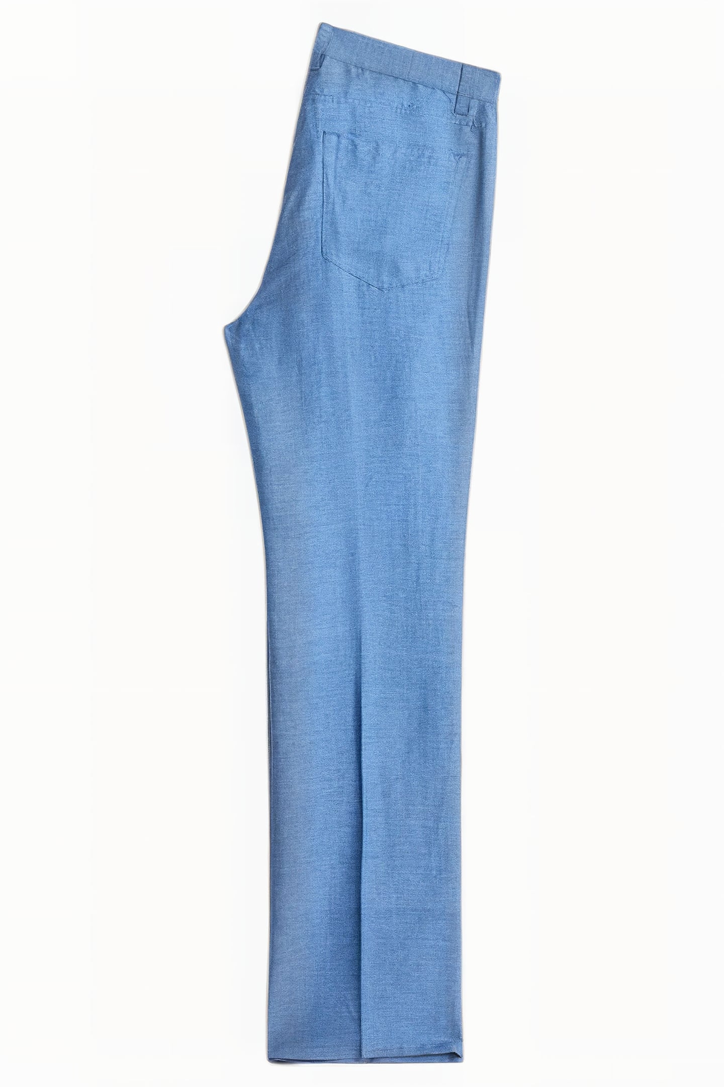 STRAIGHT FIT PANTS WITH DENIM BACK POCKE DUTCH BLUE 2