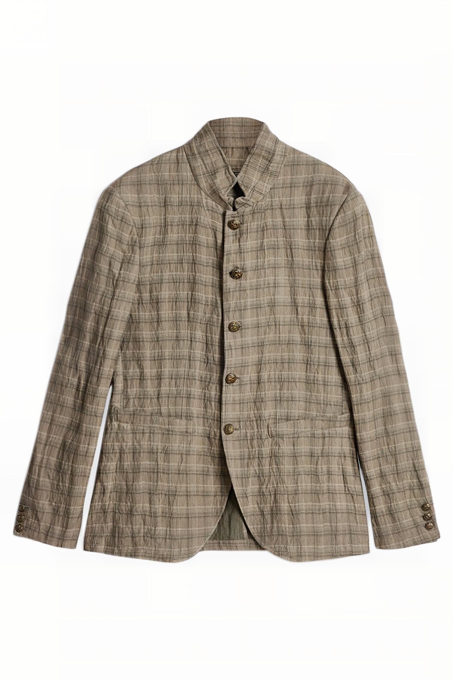 SLIM FIT BUTTON CLOSURE SOFT JACKET WITH OLIVE LEAF 2