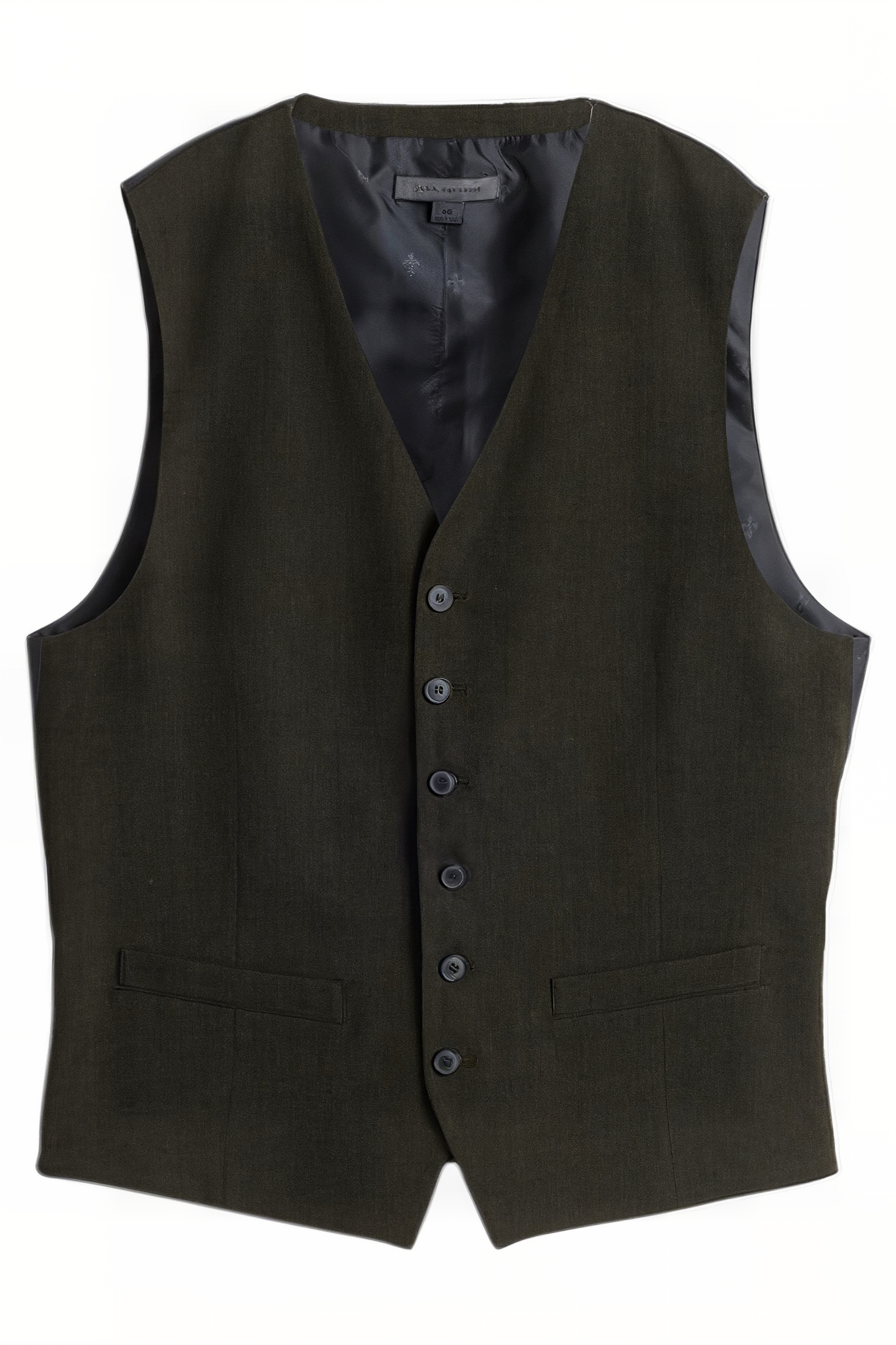 BUTTON FRONT VEST WITH FRONT BODY DARTS KELP 2