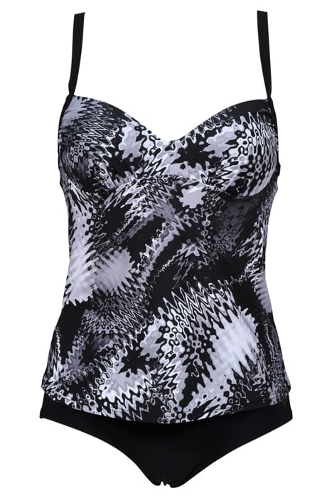 W ZORA TANKINI C-CUP BLACK MULTI-BLACK 1