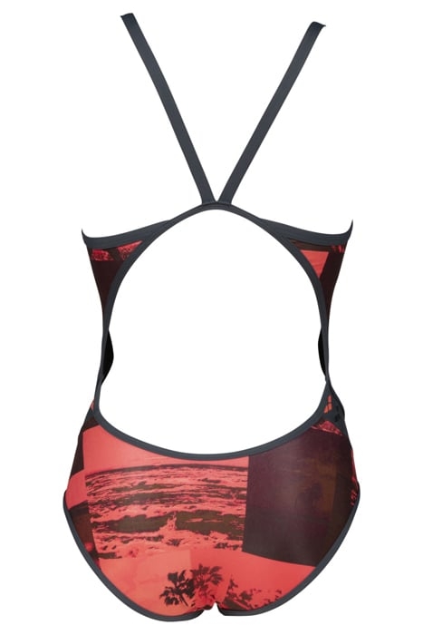 W PRINTED ICONS TEAM STRIPE SUPERFLY BAC ASPHALT-FLOREALE MU 2