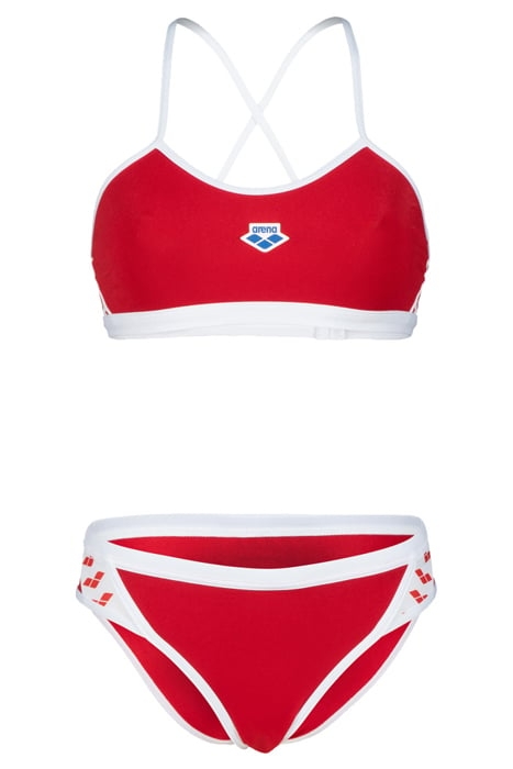 WOMEN'S ARENA ICONS BIKINI CROSS BACK SO RED-WHITE 4