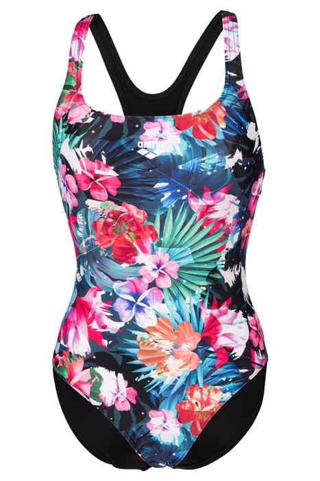 WOMEN'S ARENA FLOWER SWIMSUIT CONTROL PR BLACK-BLACK MULTI 4