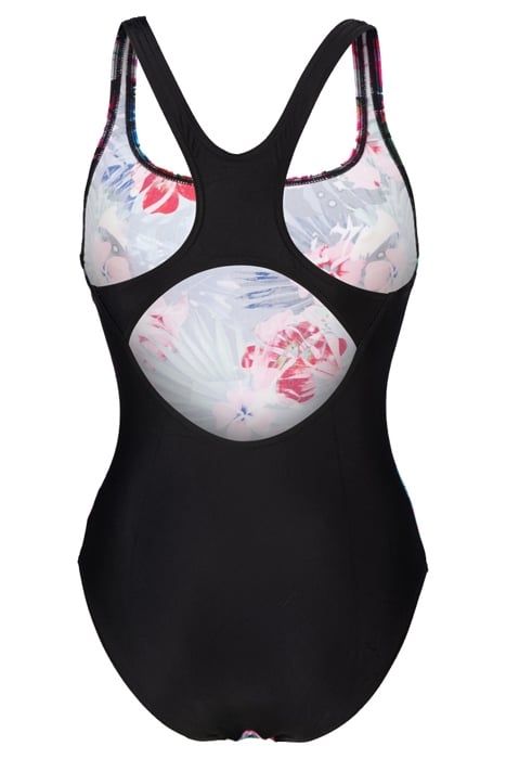 WOMEN'S ARENA FLOWER SWIMSUIT CONTROL PR BLACK-BLACK MULTI 5