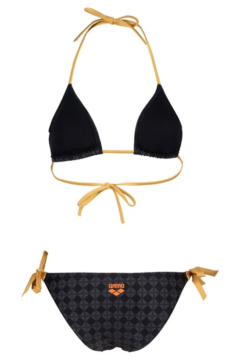 WOMEN'S ARENA 50TH BIKINI TRIANGLE BLACK MULTI-GOLD 5