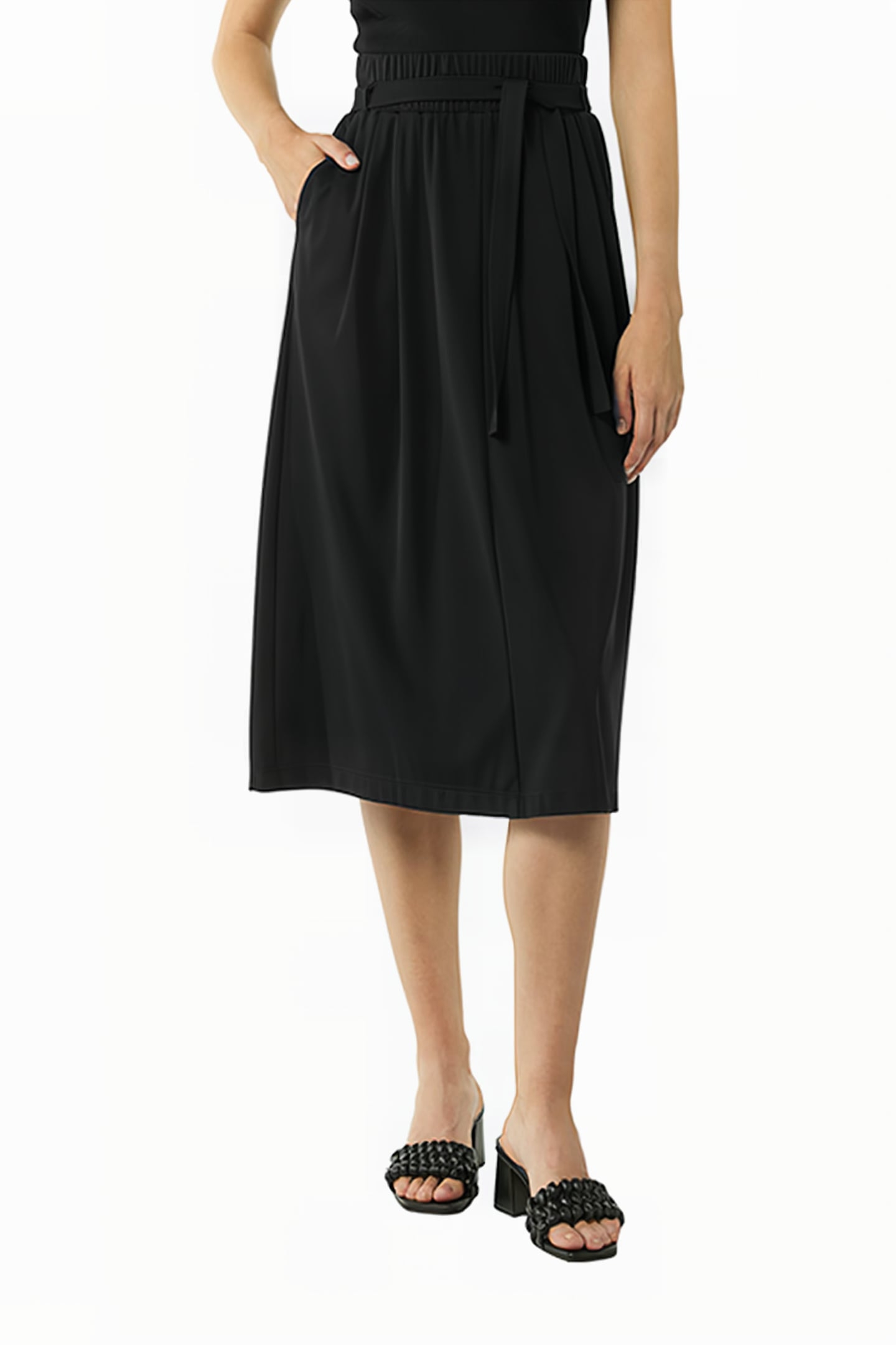 COMMA SKIRT-LONG BLACK 1