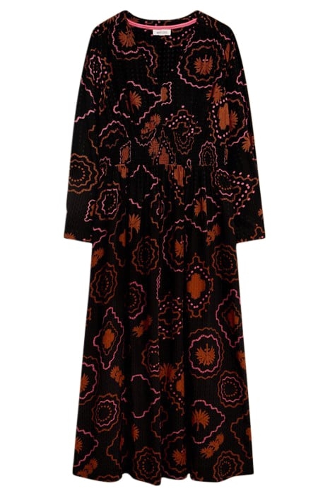 EDIE ECO VERO MAXI DRE BLACK PRINTED 1