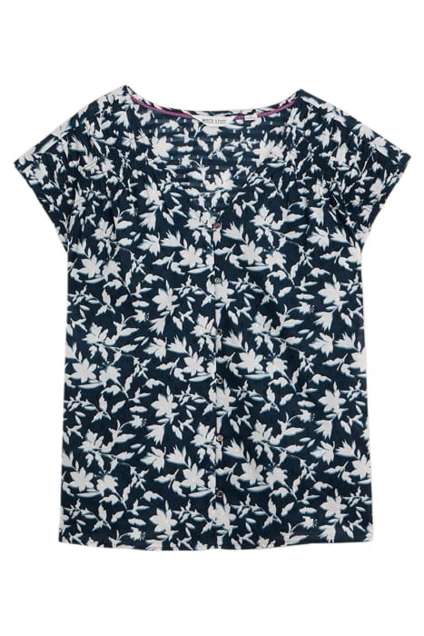 RAE  COTTON VEST NAVY PRINTED 2
