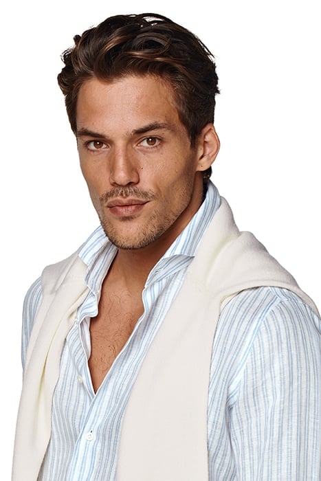 LIGHT BLUE STRIPED SLIM FIT SHIRT 6