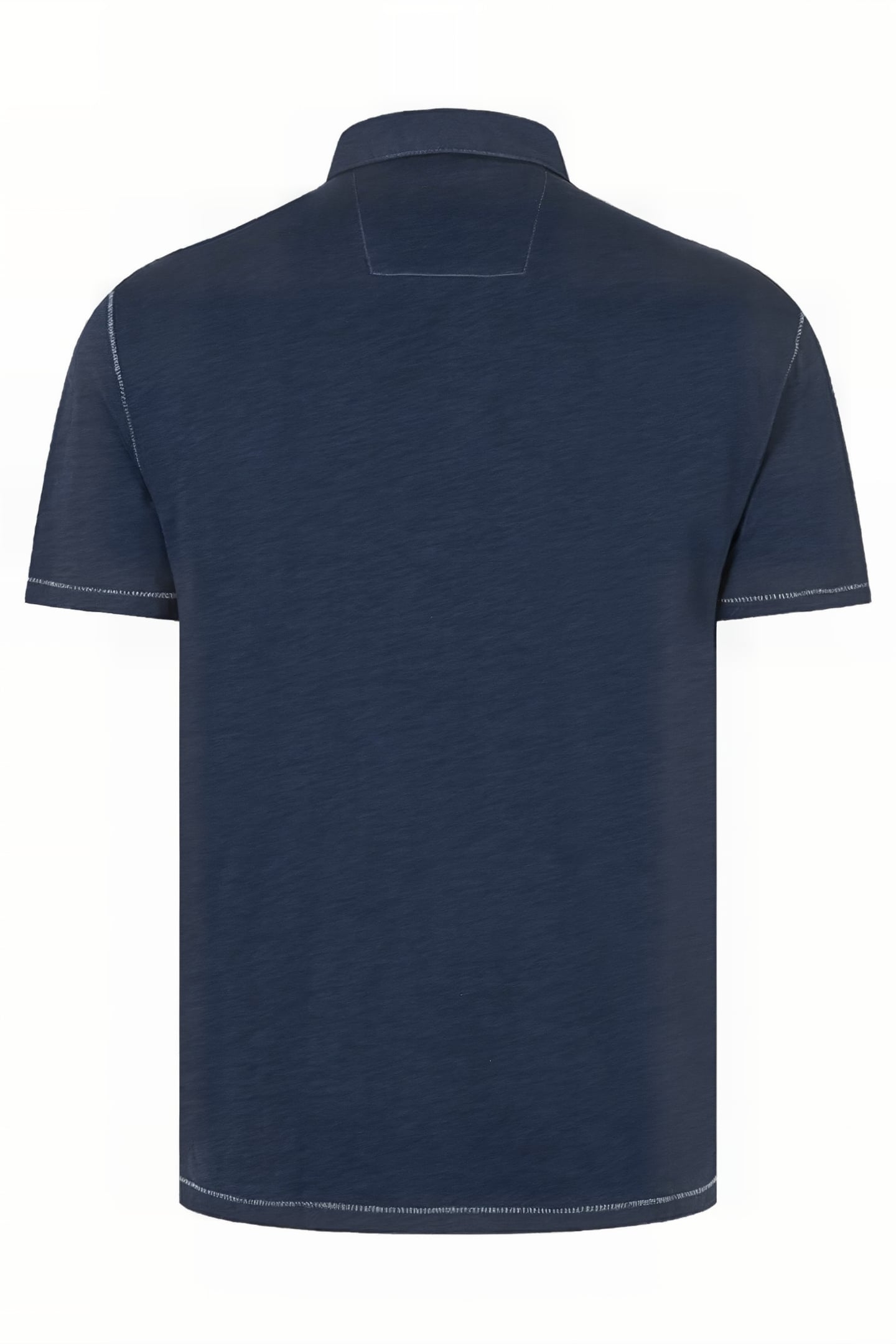 SS SOFT COLLAR COTTON SLUB POLO OILED BLUE 3