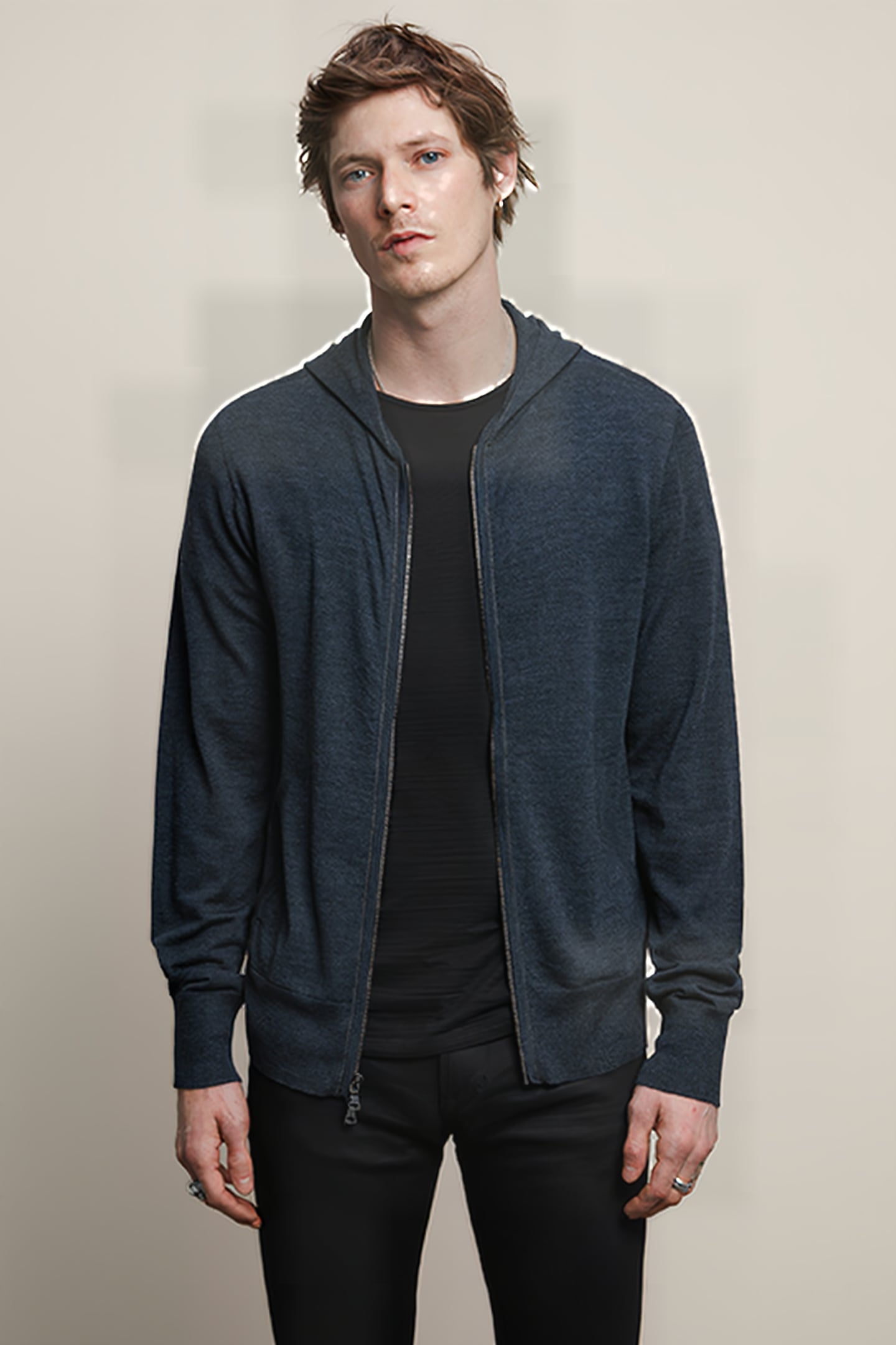 ZIP HOODIEZIP HOODIE OILED BLUE 1