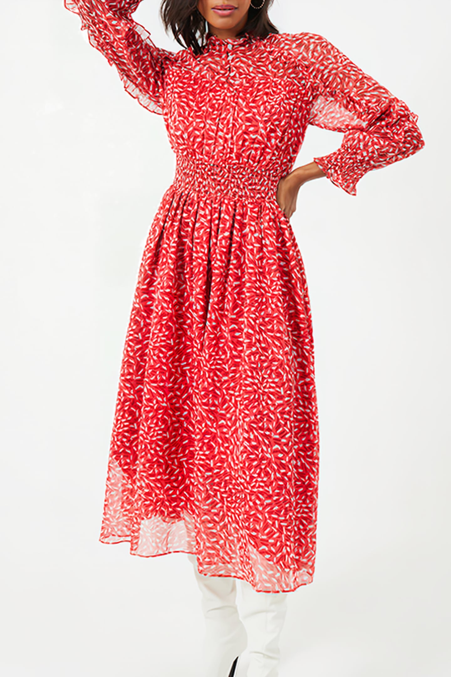 BILLI RECYCLED HALLIE DRESS RED 5