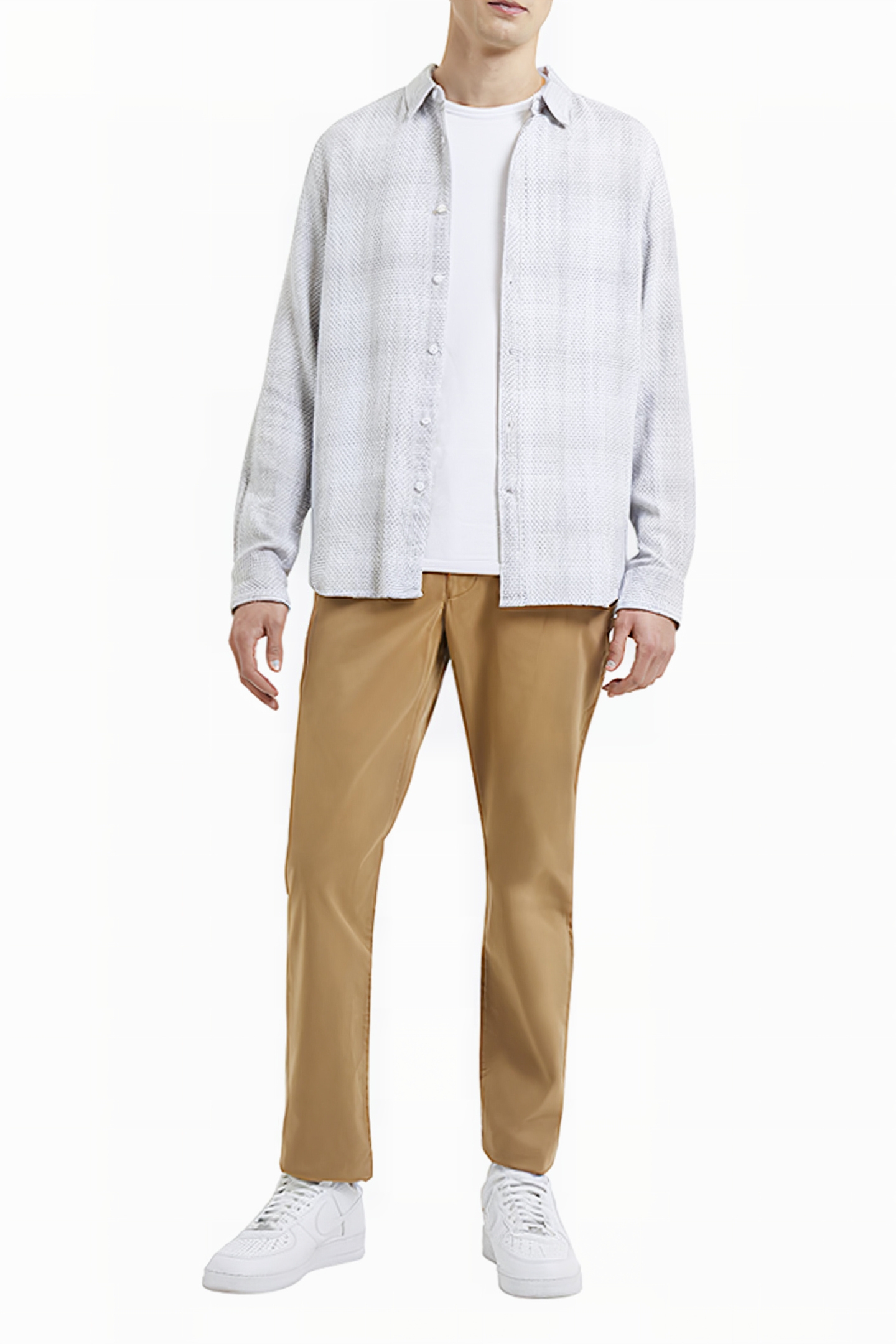 BERROW DOBBY COTTON SHIRT WHITE 1