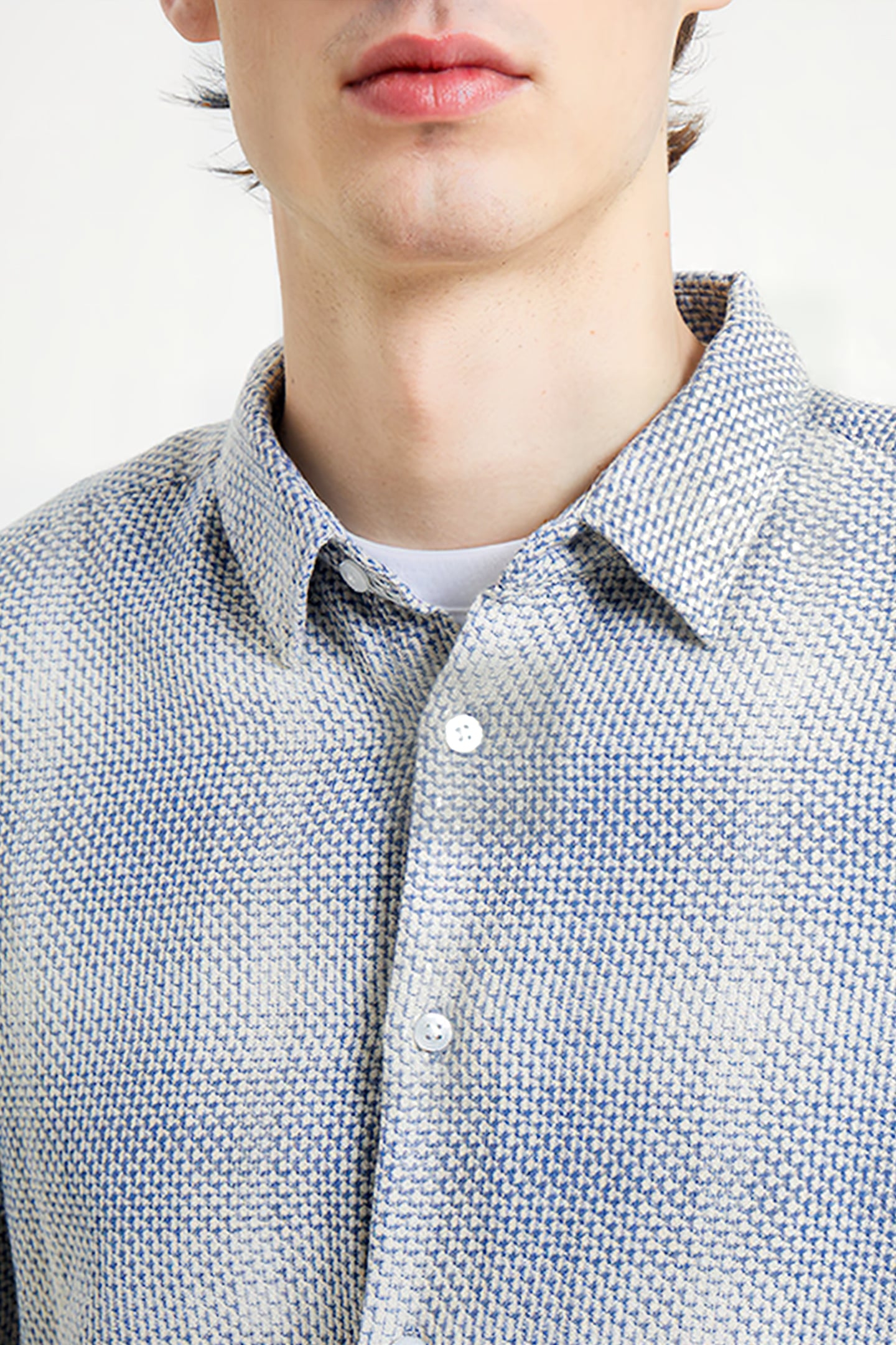 BERROW DOBBY COTTON SHIRT WHITE 4