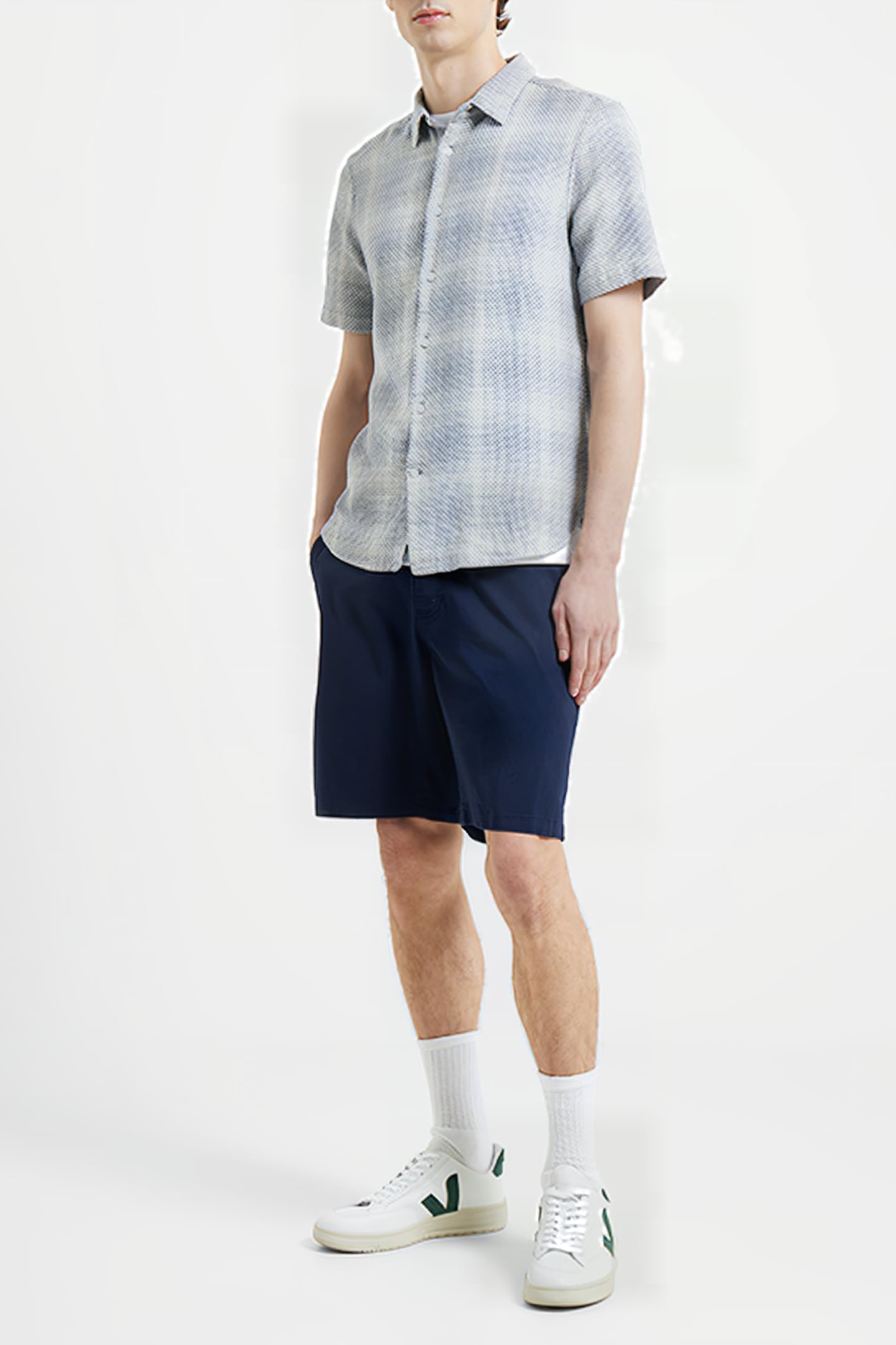 BERROW DOBBY COTTON SHIRT WHITE 1