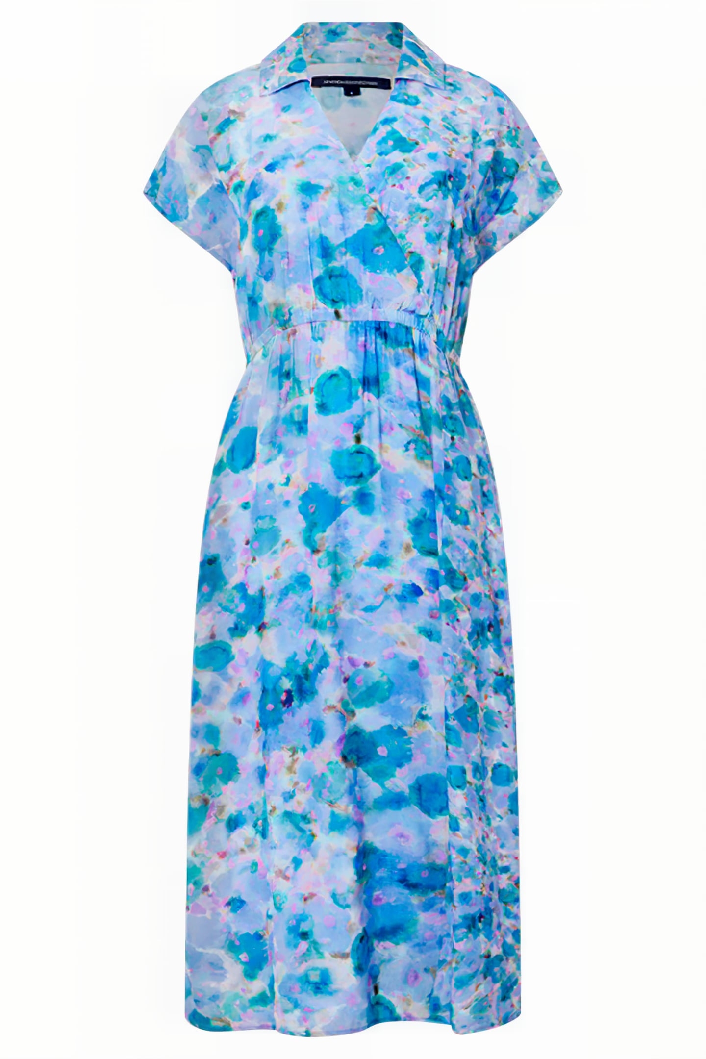 GRETHA DRAPE WRAP DRESS BLUE 4