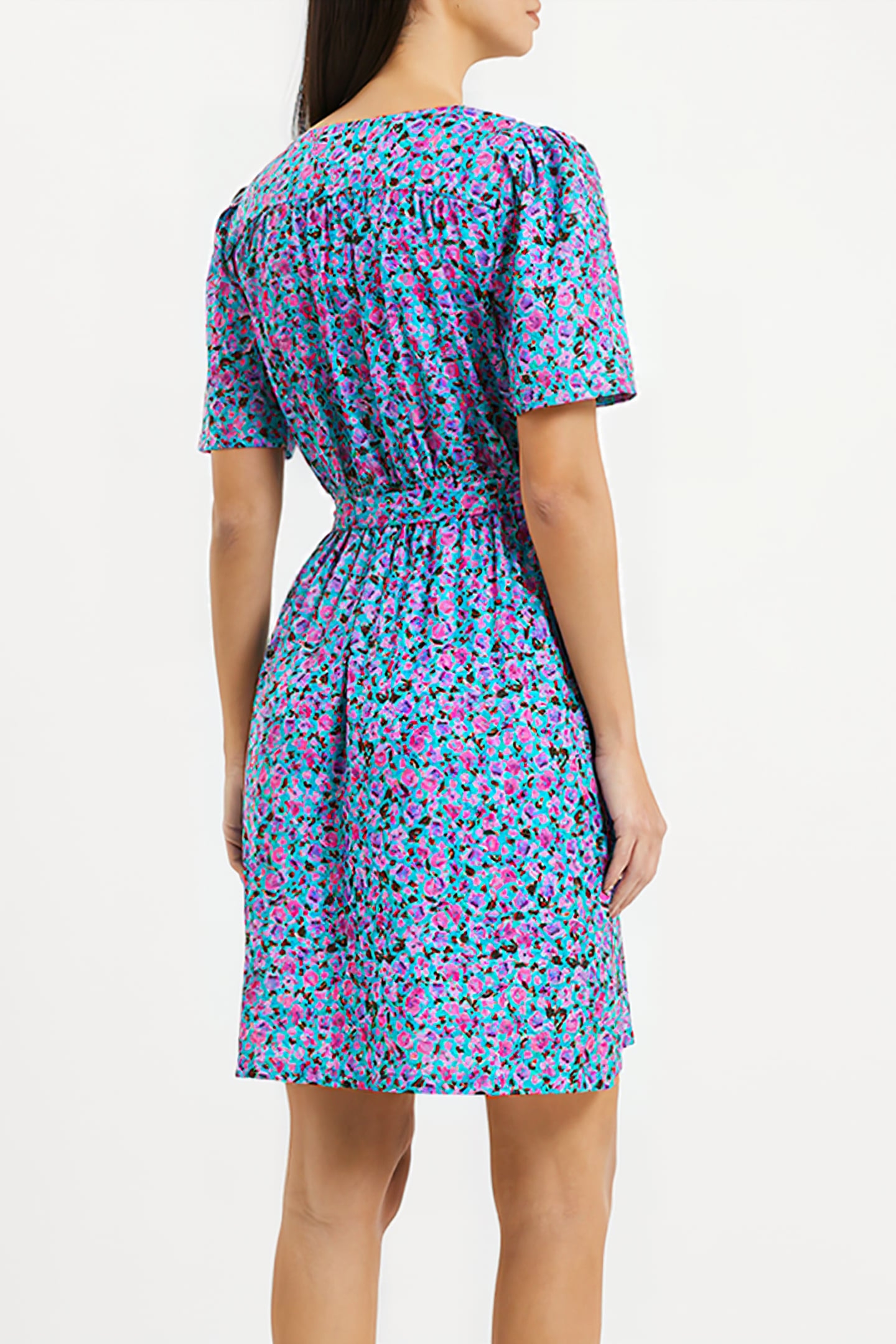 ALEZZIA ELY JACQUARD SS DRESS GREEN 2