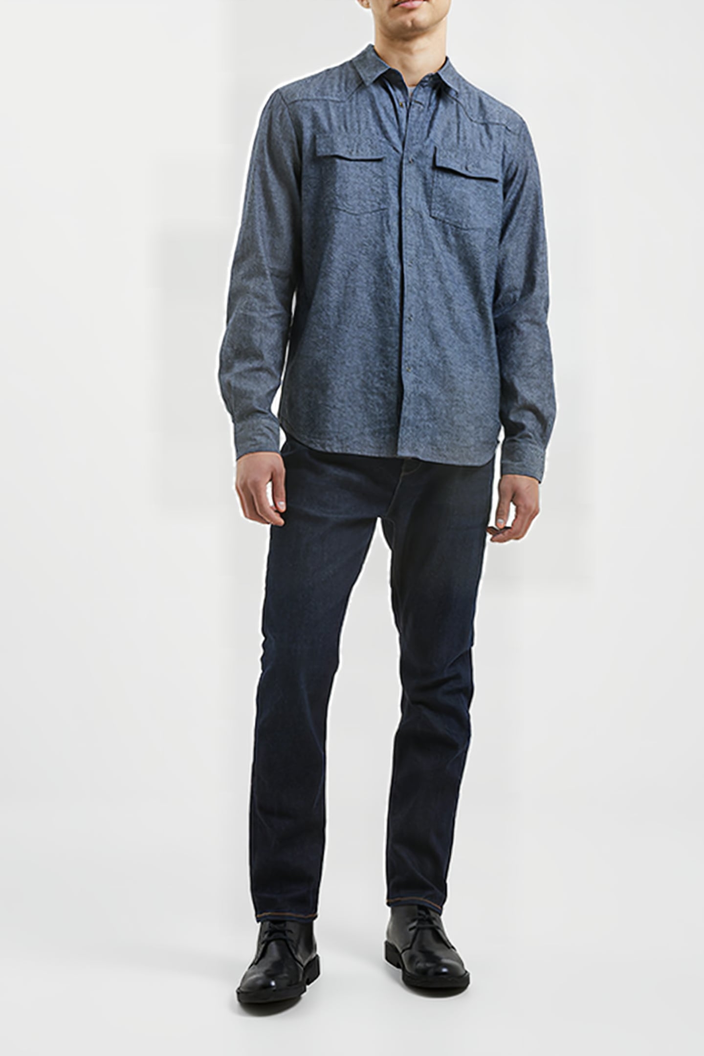 DENIM WESTERN SHIRT BLUE 2