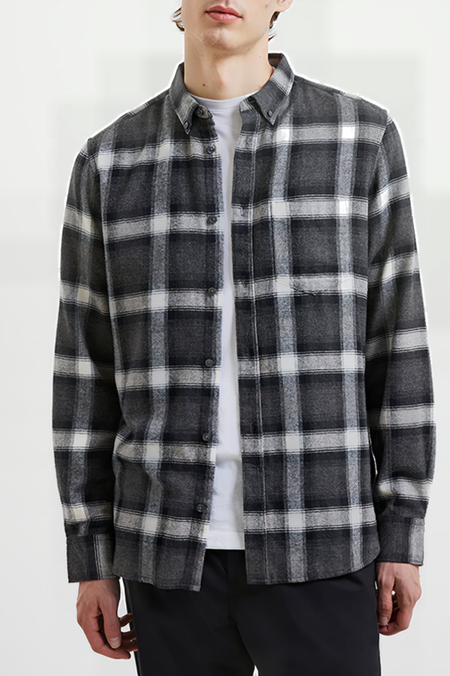 CHECKED FLANNEL BLACK 1
