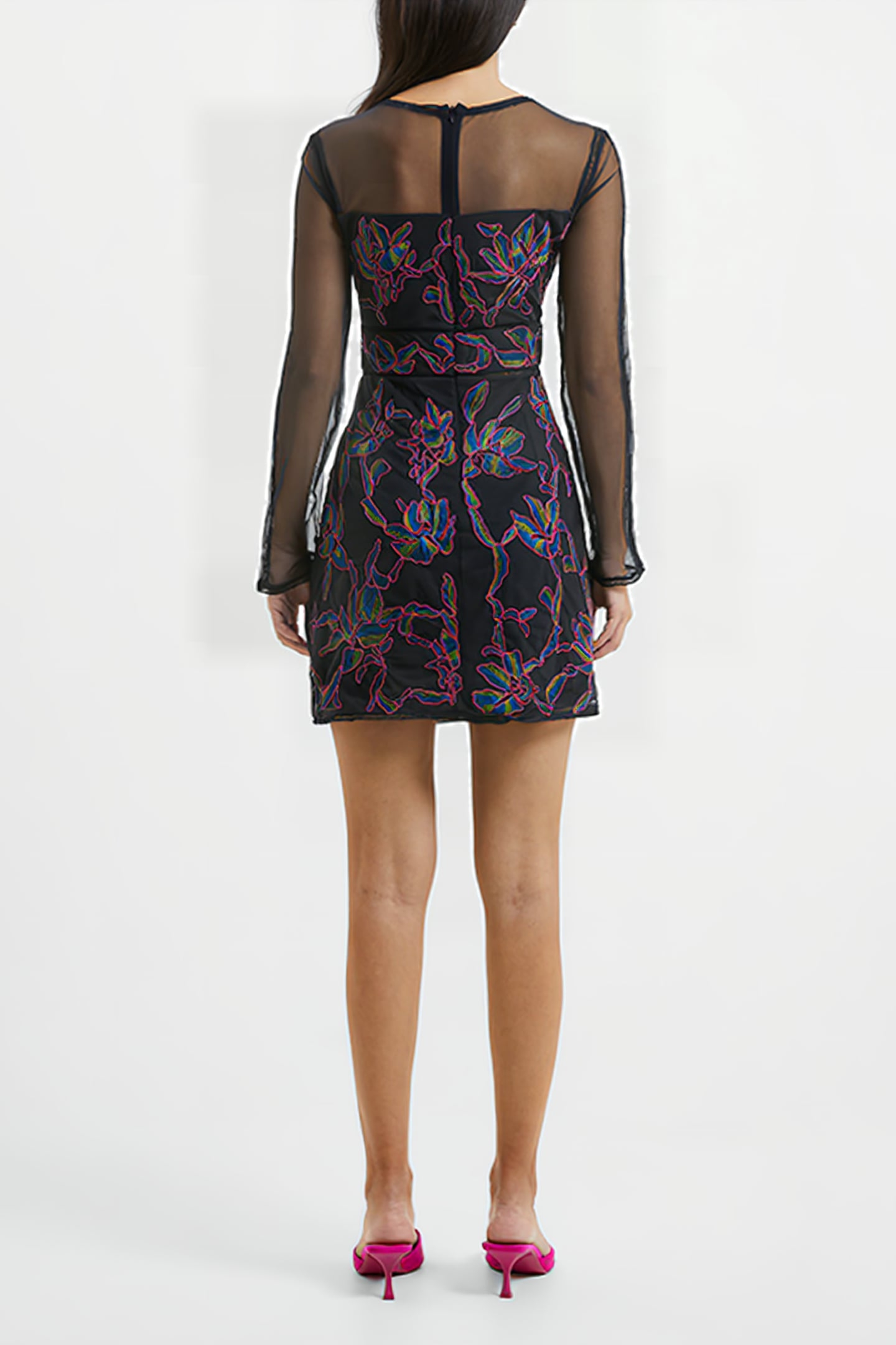 EMILIA EMBROIDERED DRESS BLACK 3