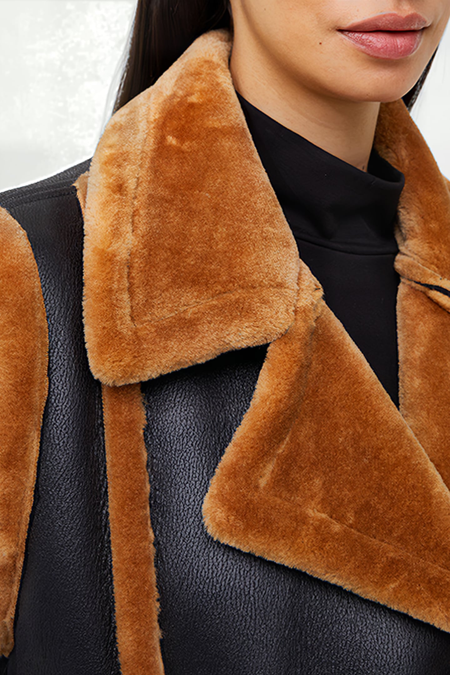 BELEN FAUX FUR GILET BLACK 4