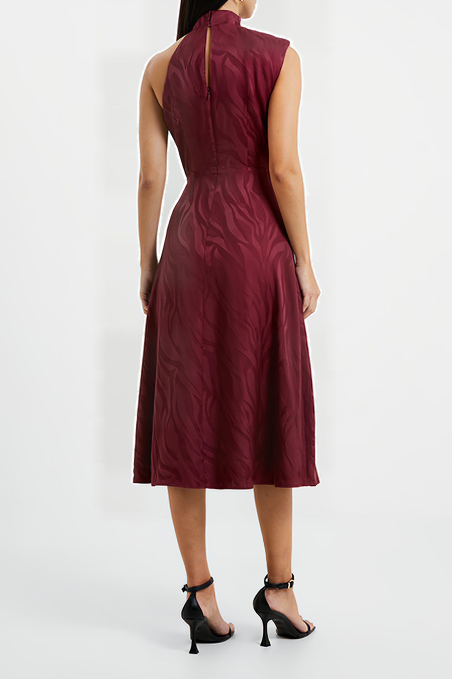 ABA SATIN DRESS BROWN 2