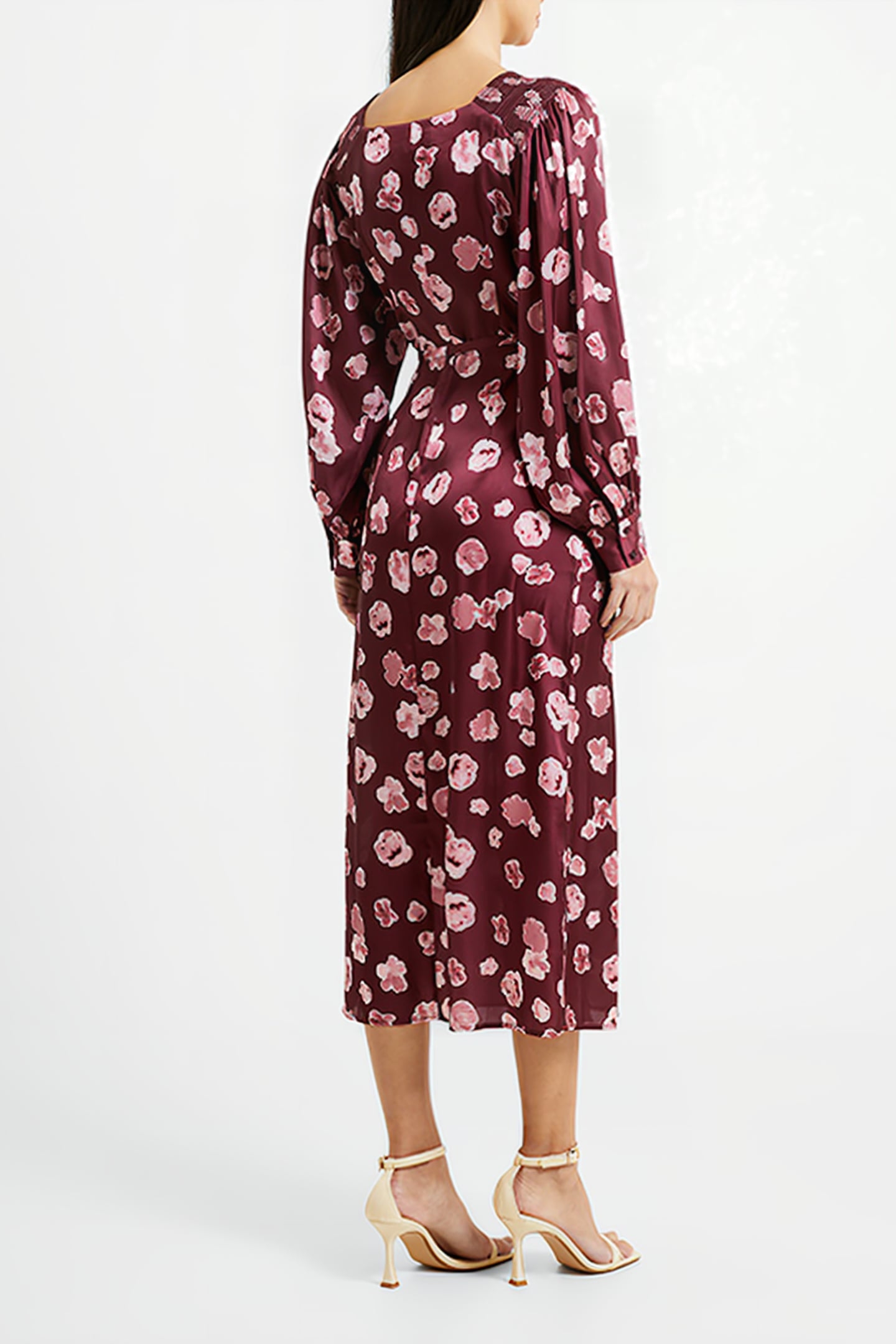 BRONWEN ALEEYA SATIN LS DRESS BROWN 6