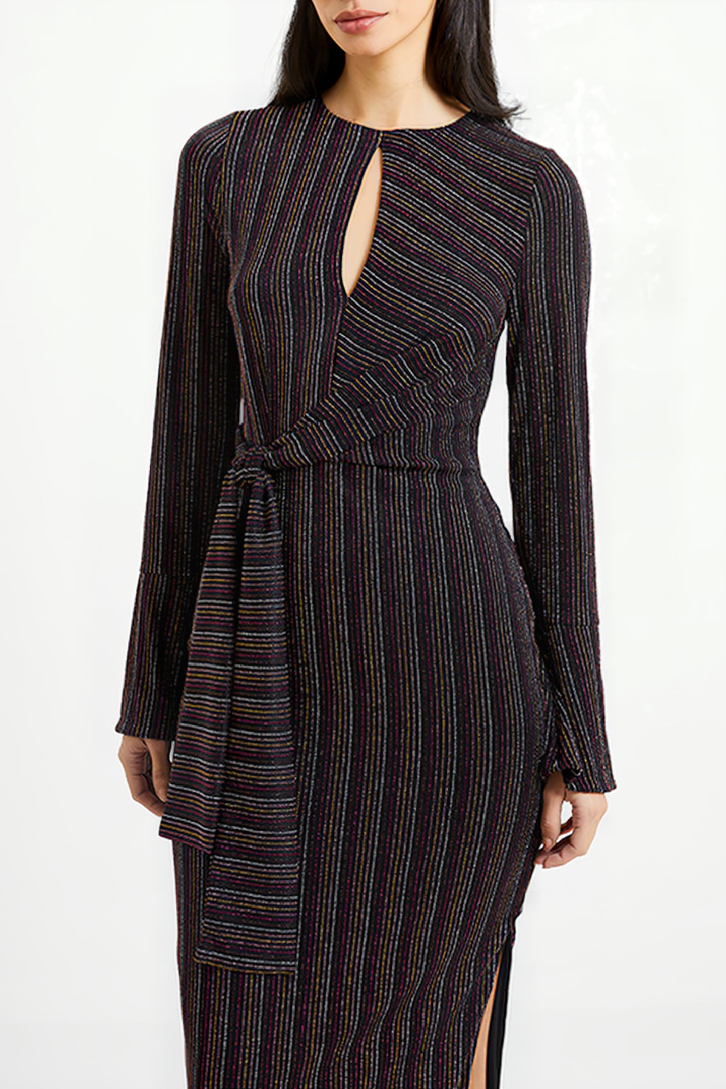 PAULA KEYHOLE DRESS BLACK 4