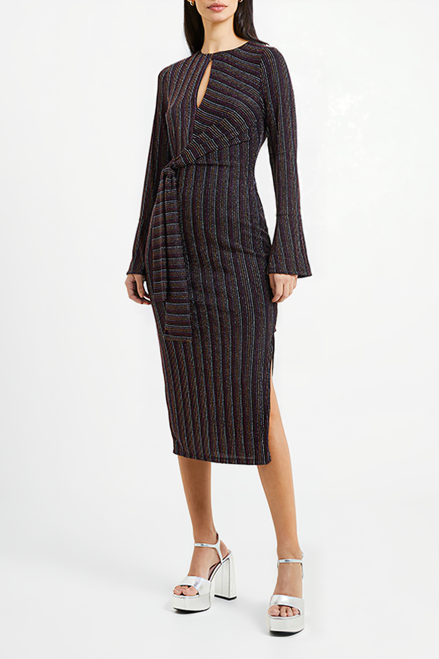 PAULA KEYHOLE DRESS BLACK 2