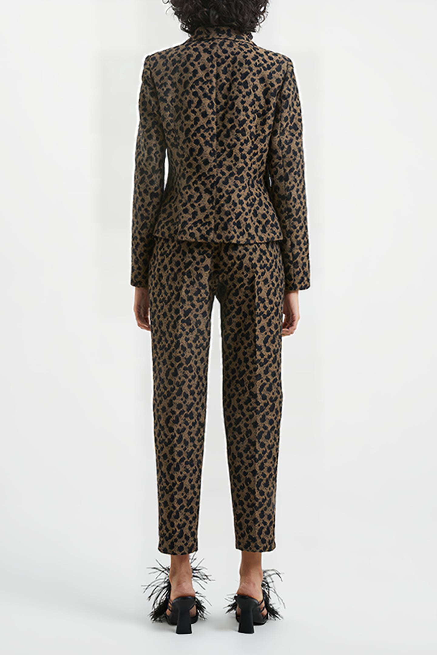 ESTELLA JACQUARD TROUSERS BLACK 3