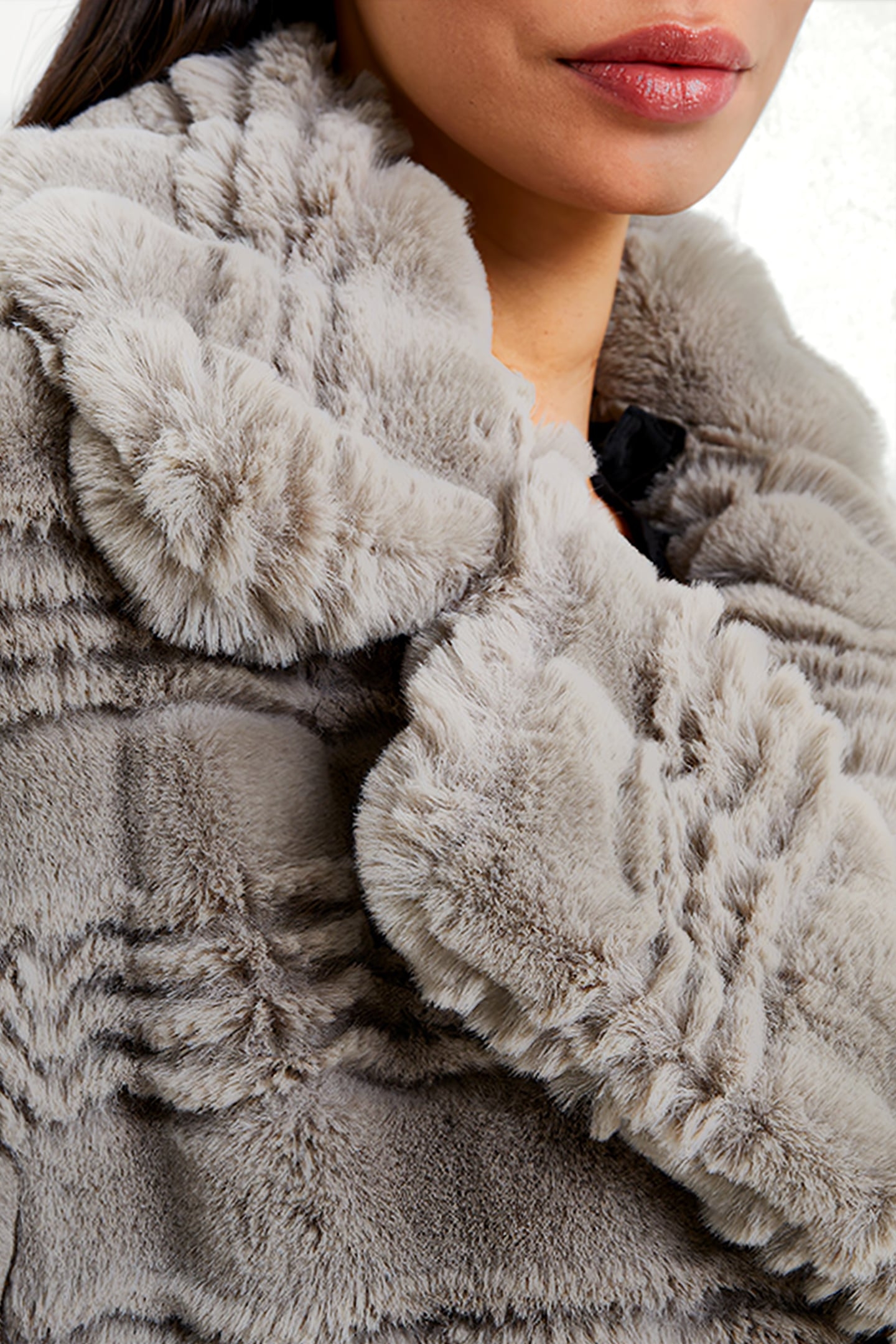 DARYN FAUX FUR COAT BLACK 5