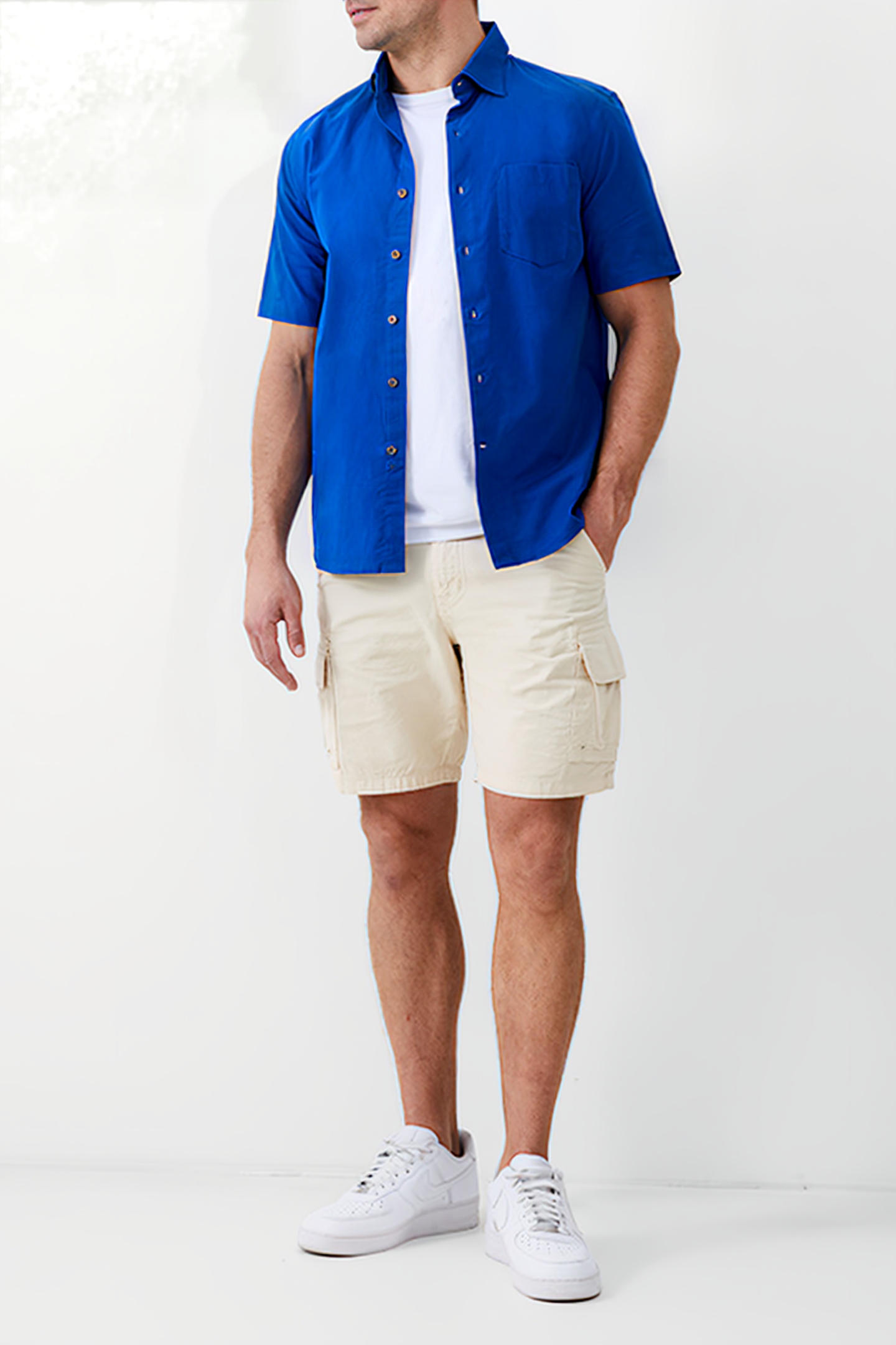 SHORT SLEEVE OXFORD SHIRT BLUE 2