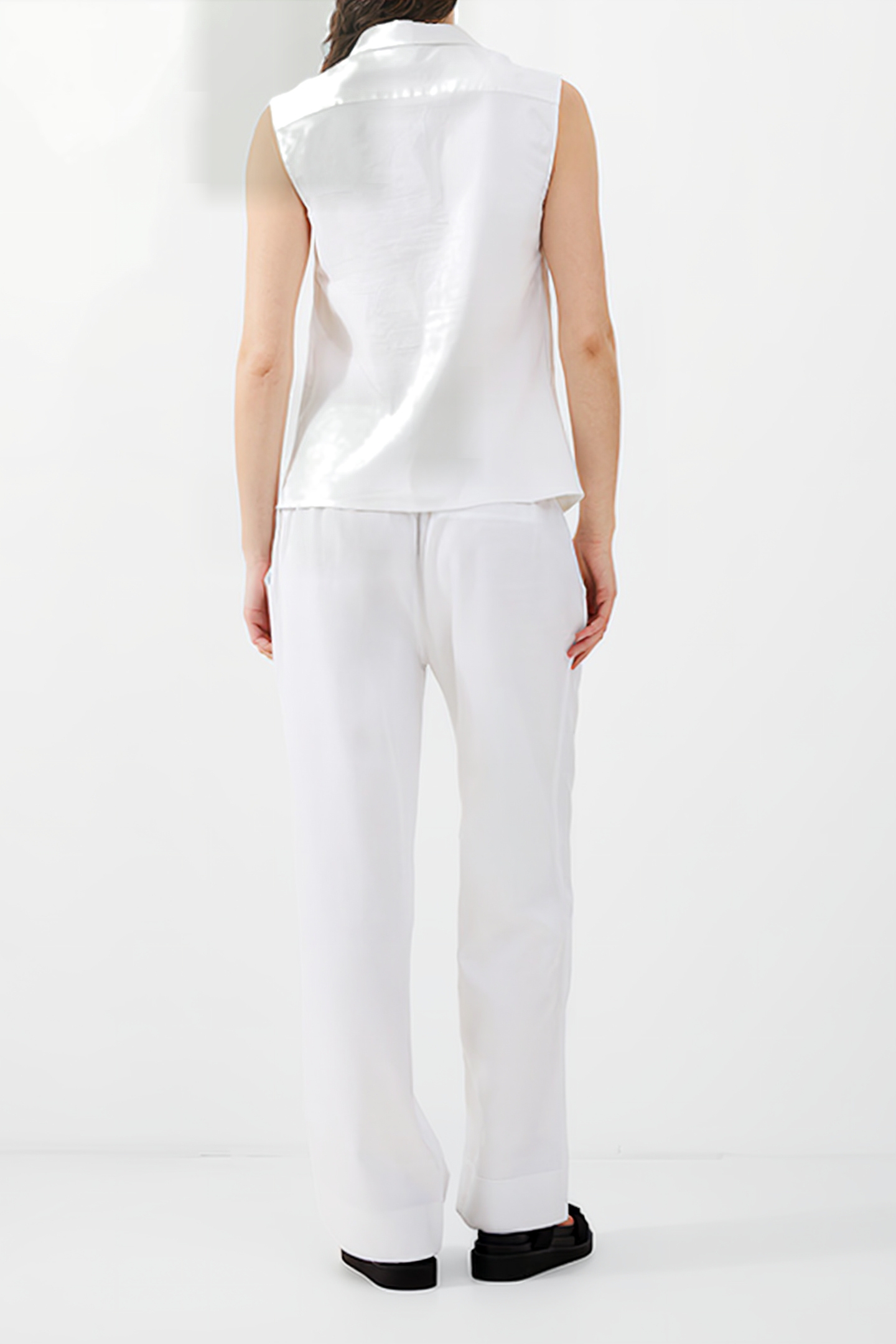 AOFIE LINEN TWIST FRONT SHIRT WHITE 2
