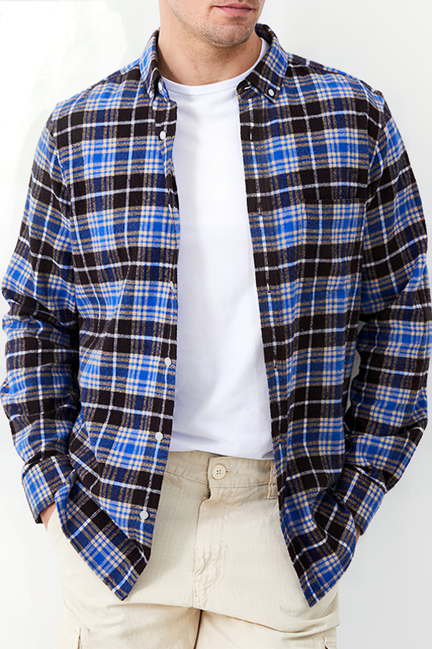 FLANNEL REGULAR FIT SHIRT ZERM BLUE 1